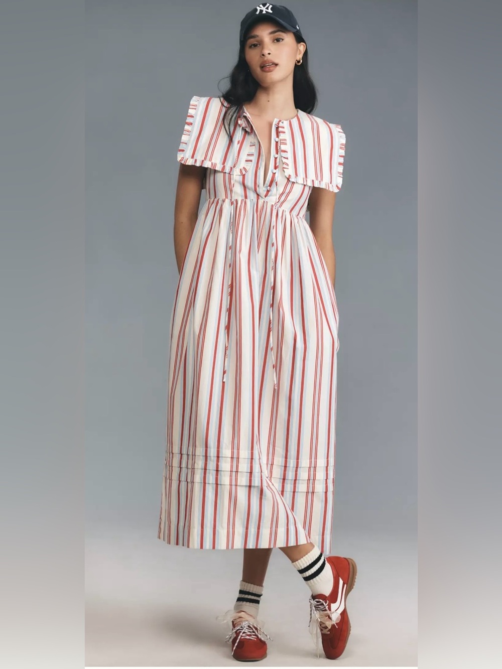 Anthropologie x Damson Madder Josephine Collared Midi Dress